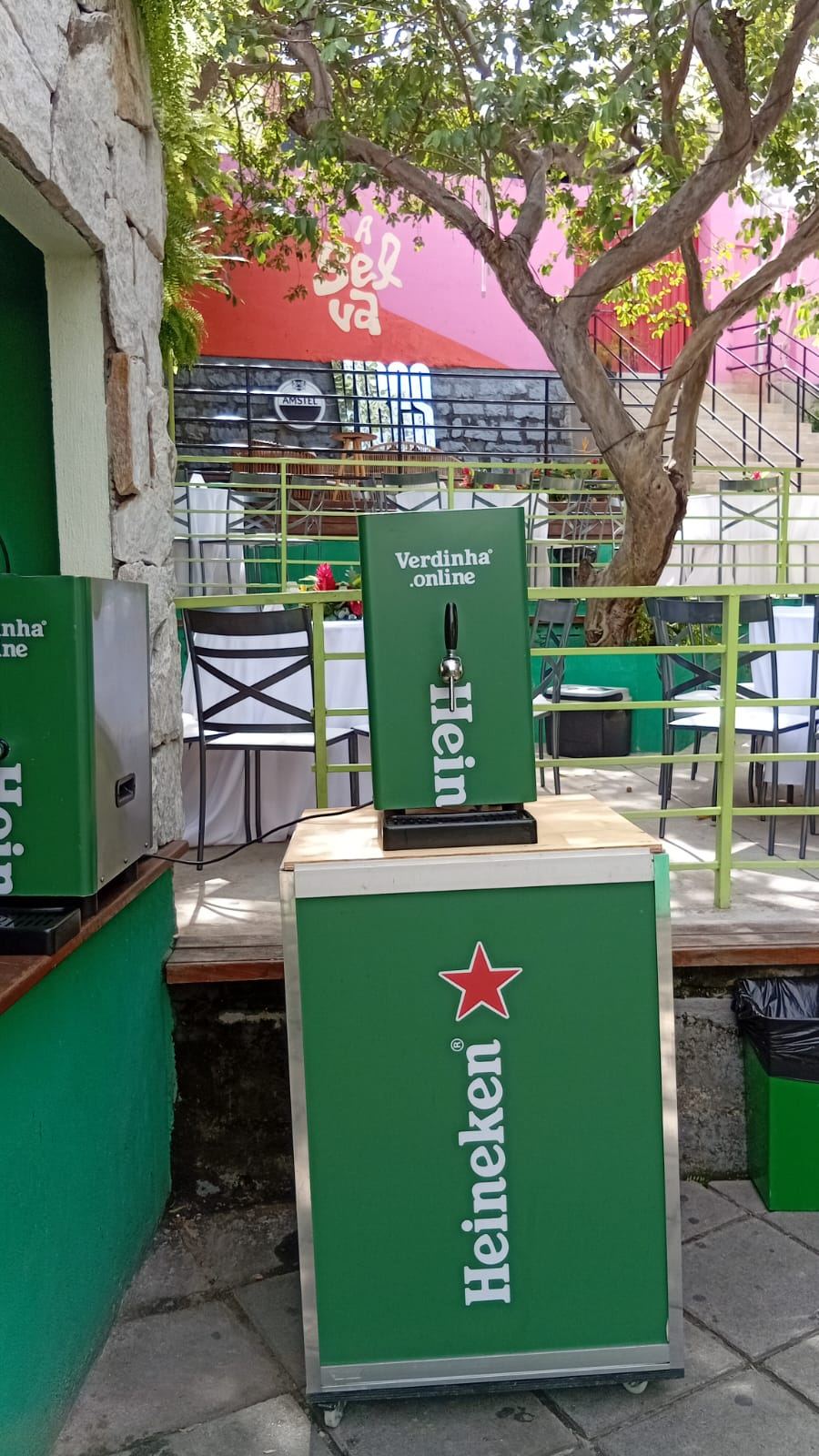 Estrutura de chope Verdinha montada em evento